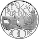 Stříbrná pamětní mince 200 Kč Karlův most